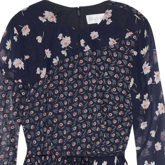 MIKAEL AGHAL Paneled floral-print chiffon and georgette gown - Picture 2 of 6